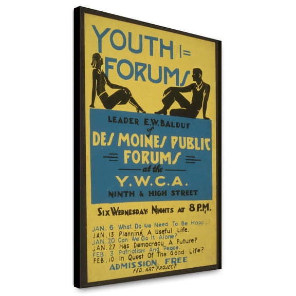 Canvas Print: Youth Forums Leader E.W. Balduf Of Des Moines Public Forums At The
