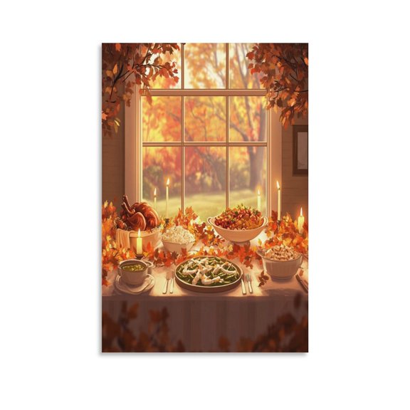 Canvas Prints Beautiful Autumn Scene with Colorful Leaves, An Old Barn Canvas Prints Wall Art Modern Pictures Artwork Autumn Fall Canvas Wall Decor for Bedroom 24x36inch Wall Decor Unframed