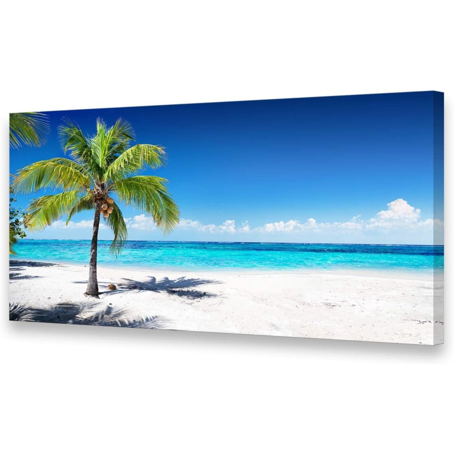 Canvas Prints Wall Art Beach Sunset Ocean Waves Nature Pictures ...