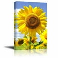 thumbnail image 1 of Canvas Prints Wall Art - Closeup of Big Sunflower under Blue Sunny Sky | Modern Wall Decor/Home Decoration Stretched Gallery Canvas Wrap Giclee Print & Ready to Hang - 24" x 36", 1 of 3