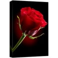 thumbnail image 1 of Canvas Prints Wall Art - Closeup of Red Rose Flower Against Black Background | Modern Wall Decor/Home Decoration Stretched Gallery Canvas Wrap Giclee Print &amp; Ready to Hang - 24" x 36", 1 of 5