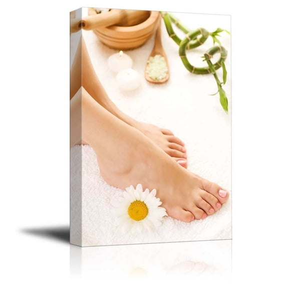 Canvas Prints Wall Art - Foot/Feet Spa Beauty Salon | Modern Wall Decor/Home Decoration Stretched Gallery Canvas Wrap Giclee Print & Ready to Hang - 24" x 36"