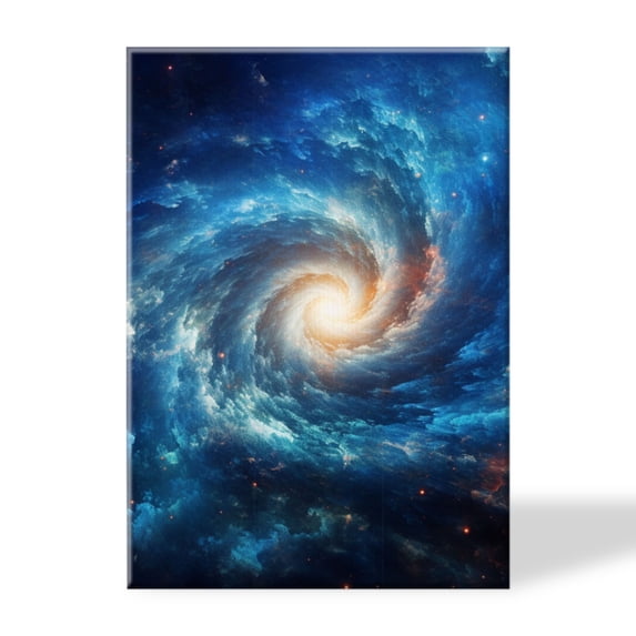Canvas Prints Wall Art Framed Hanging Painting Wall Art,Galactic Spiral With Deep Blue HuesDecor Canvas Art for Home Decor, Living Room, Office-16x24 Inches