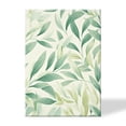 thumbnail image 1 of Canvas Prints Wall Art Framed Hanging Painting Wall Art,Pastel Green And Cream Leaves On White BackgroundDecor Canvas Art for Home Decor, Living Room, Office-12x16 Inches, 1 of 4