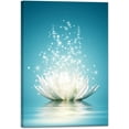 thumbnail image 1 of Canvas Prints Wall Art Lotus Flower Pictures Bathroom Decor Zen Painting Spa Photo Artwork Framed for Spiritual Meditation Yoga Room Ready to Hang 12 x 16inch, 1 of 6