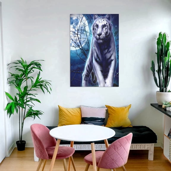 Canvas Wall Art Framed Canvas Print 12x18 Inch - Siberian Moon