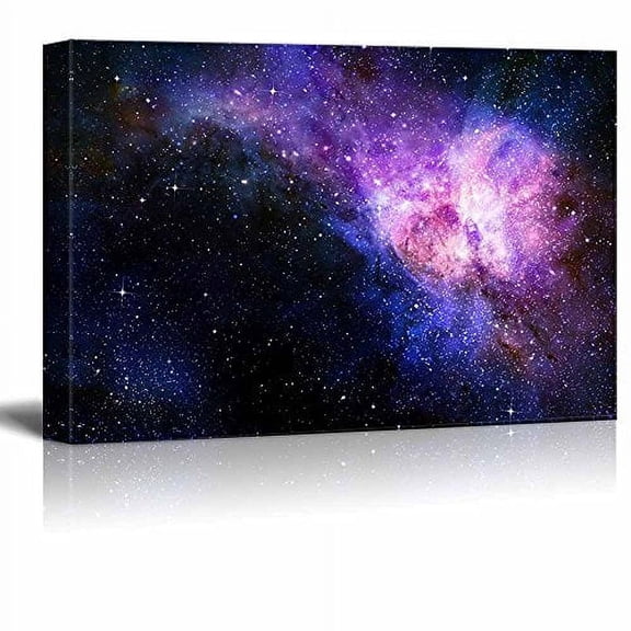 Canvas Prints Wall Art - Starry Deep Outer Space Nebua and Galaxy Concept of Universe | Modern Wall Decor/Home Decoration Stretched Gallery Canvas Wrap Giclee Print &amp; Ready to Hang - 24" x 3
