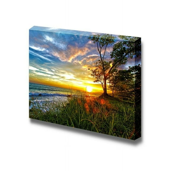 Canvas Prints Wall Art - Sunset at The Beach - 24" x 36"