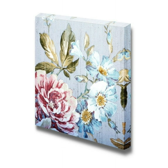 Canvas Prints Wall Art - Vintage Style Floral Victorian Pattern | Modern Wall Decor/Home Decoration Stretched Gallery Canvas Wrap Giclee Print & Ready to Hang - 16" x 16"