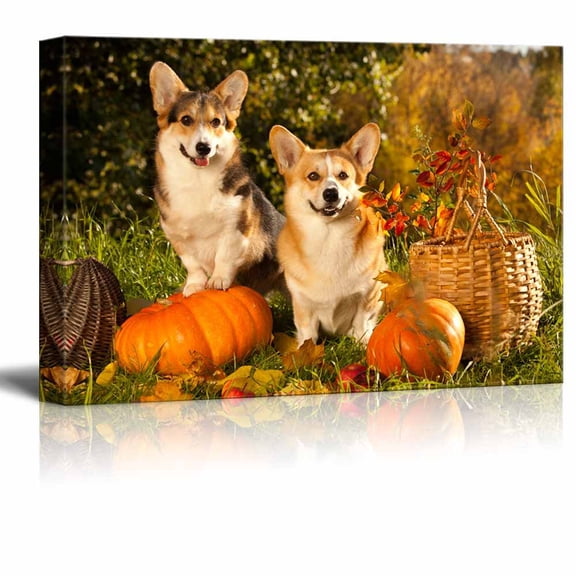 Canvas Prints Wall Art - Welsh Corgi Pembroke Dog - 12" x 18"