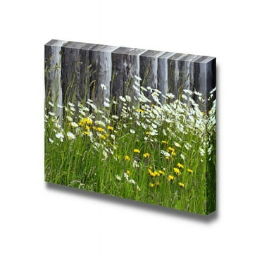 Canvas Prints Wall Art - Wild Flowers on The Meadow | Modern Wall Decor/Home Decoration Stretched Gallery Canvas Wrap Giclee Print &amp; Ready to Hang - 24&quot; x 36&quot;