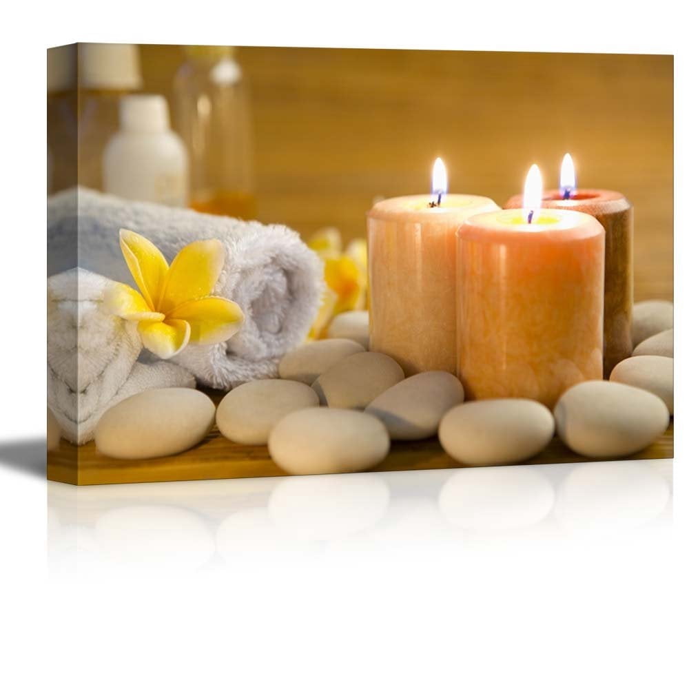 Canvas Prints Wall Art - zen basalt stones and orchid Spa,Beauty and ...