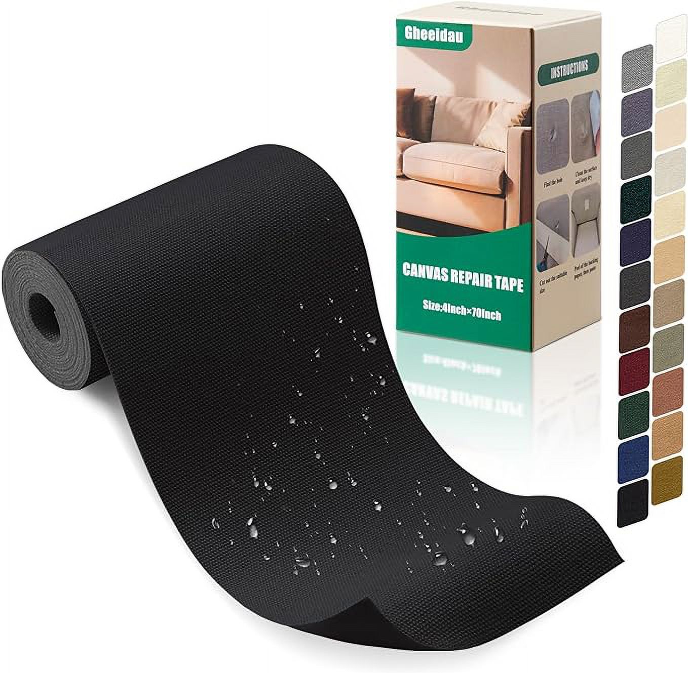 Canvas Repair Tape 4×70 Inch Waterproof SelfAdhesive Fabric Repair Patch for Repairing Boat