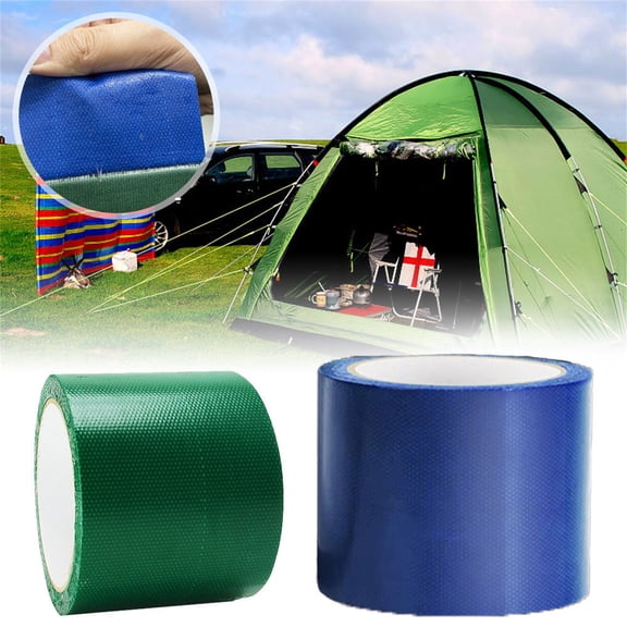 Canvas Repair Tape for Tent Awning Tarpaulin, 1.97 inch x 16.4 Feet Waterproof Sunscreen Patch, Heavy Duty Adhesive Nylon Fabric Tape for Outdoor Gear, 1 Roll