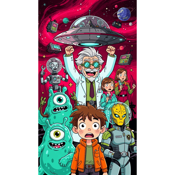 Canvas Rick And Morty Poster Anime Poster Canvas Wall Art Bedroom Decoration Poster 12x16 inch Unframed
