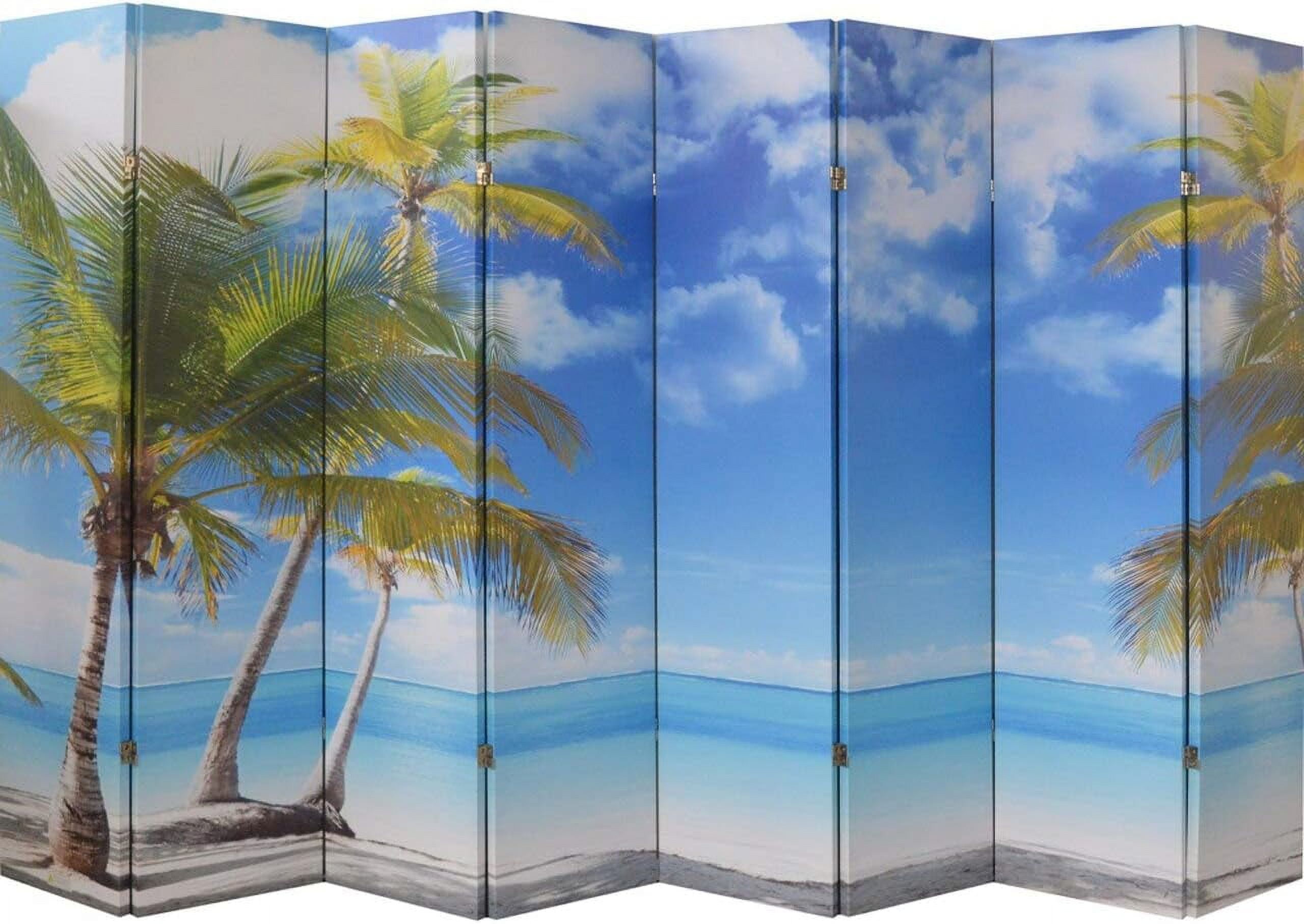 Canvas Room Screen Divider Double Sided Digital Print Islands Beach