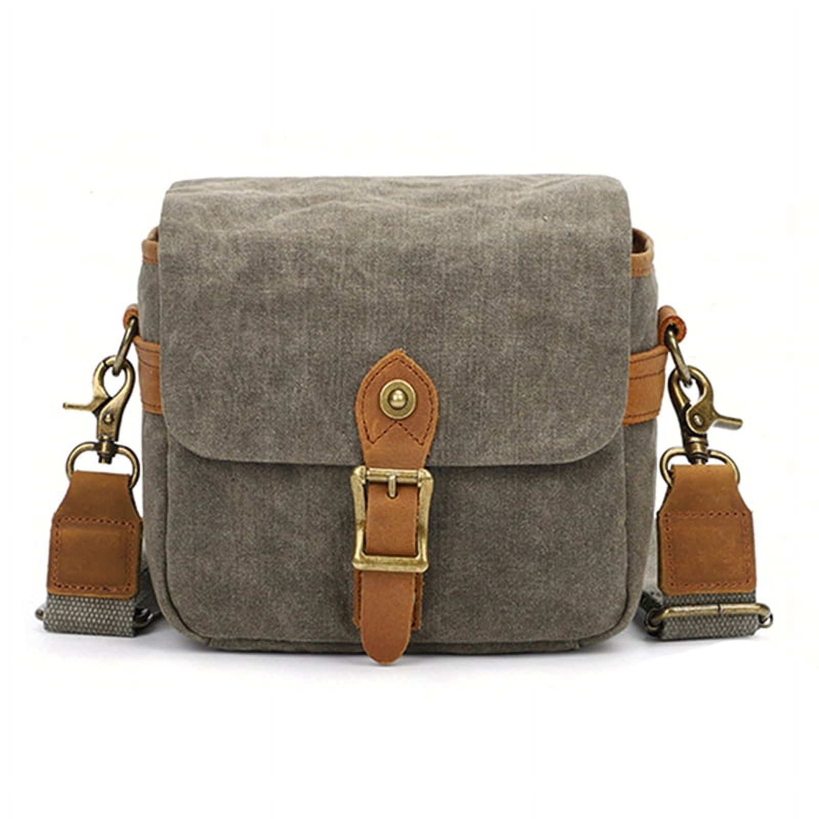 Lukyamzn Camera Backpack Weather Resistant Waxed Canvas DSLR SLR With - View #6