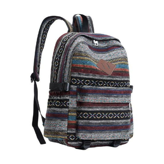 Canvas School Bag Laptop Backpack For College Students And Gym Enthusiasts Ethnic Book Bags Large Capacity Rucksacks