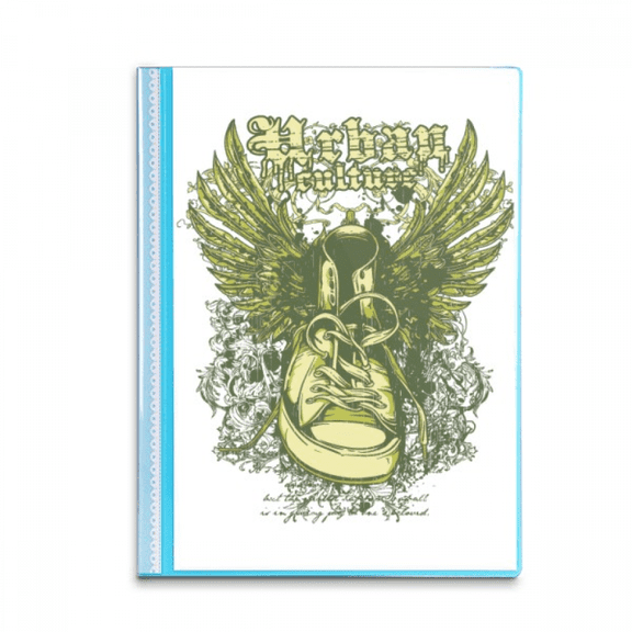 Canvas Shoes Wing Illustration Pattern Book Sheet Protectors Portfolio Binder Folder