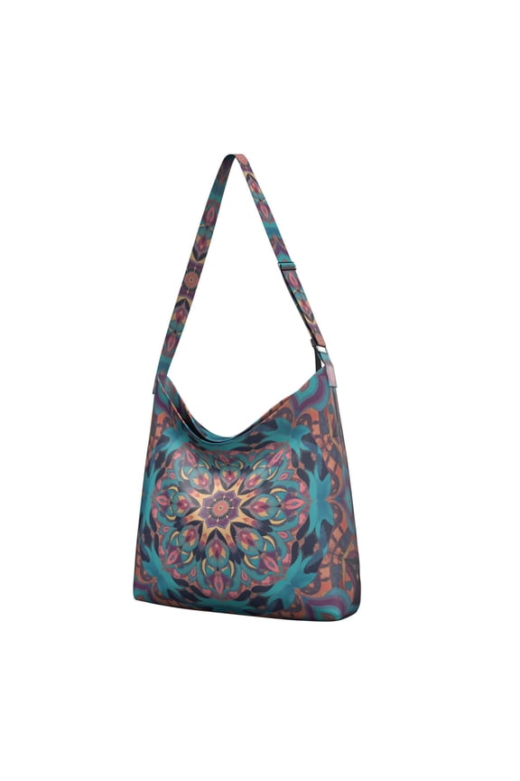 Canvas Shopping Bag for Fashionistas Fashion Mandala Tote Bag for Beach Trendy Gifts