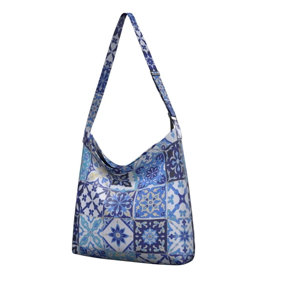 Canvas Shopping Bag for Women Canvas Shoulder Bag Bohemian Tribal Reusable Bags for Travel Work Gym