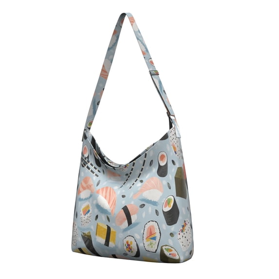 Canvas Shopping Bag for Women Women's Handbag Sushi (4)4 Crossbody Handbag Casual Tote for Water Bottle Keys