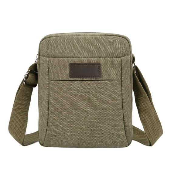 Canvas Shoulder Bag, Crossbody Messenger Bag, Medium Size Casual Korean Style, Eco-Friendly Durable Lightweight Canvas Material, Spacious Large Capacity with Multiple Pockets