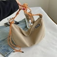 thumbnail image 1 of Canvas Shoulder Bag Large Capacity Crossbody Tote For Men And Women Casual Handbag, Spacious Storage Multiple Pockets Secure Zipper Versatile Style, For Work School Travel Shopping And Daily Use, 1 of 7