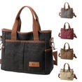 thumbnail image 1 of Canvas Shoulder Bag Women's Handbag Large Capacity Shoulder Bag Casual Handbag Multifunctional Tote Bag Carry Bag For Shopper Work Travel Gray Messenger, 1 of 5