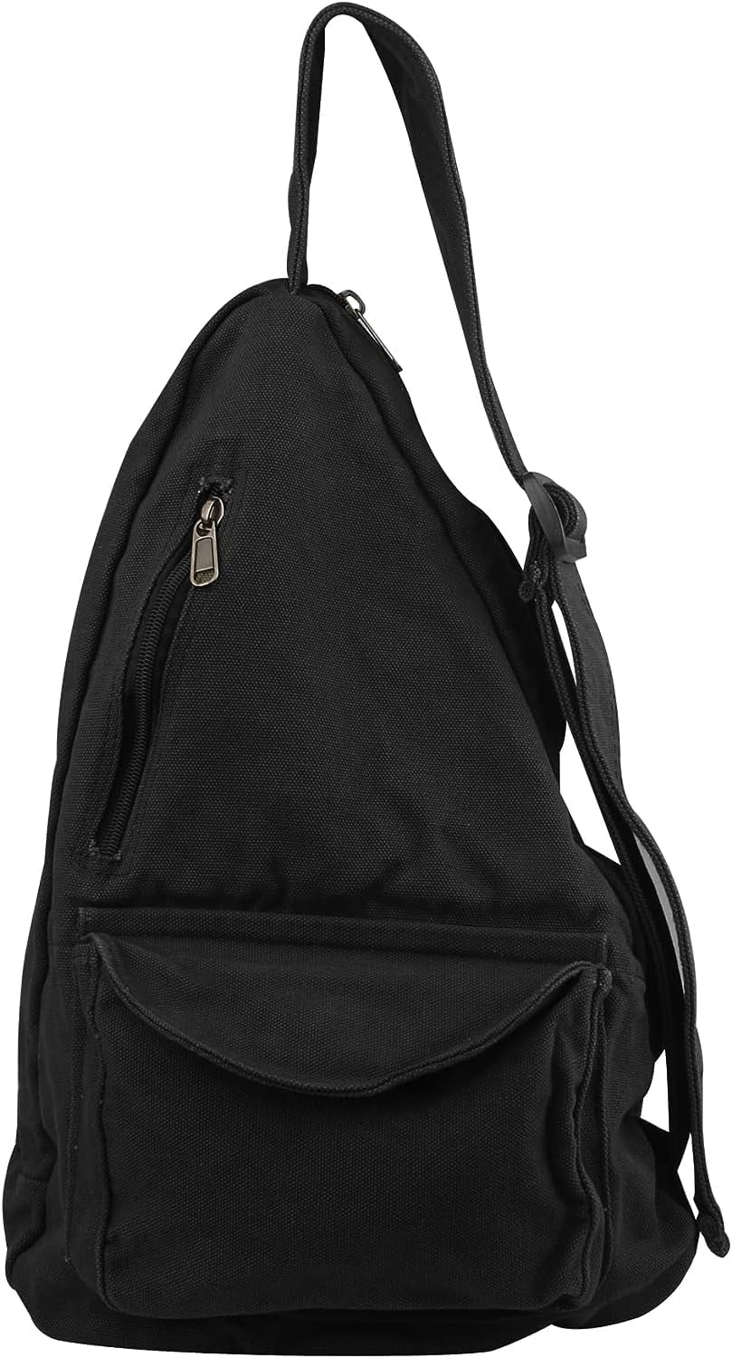 Canvas Sling Crossbody Bag for Women Men, Daypack Sling Bags Travel Casual Hiking Small Chest Shoulder Purse Bag Outdoor(470/White)