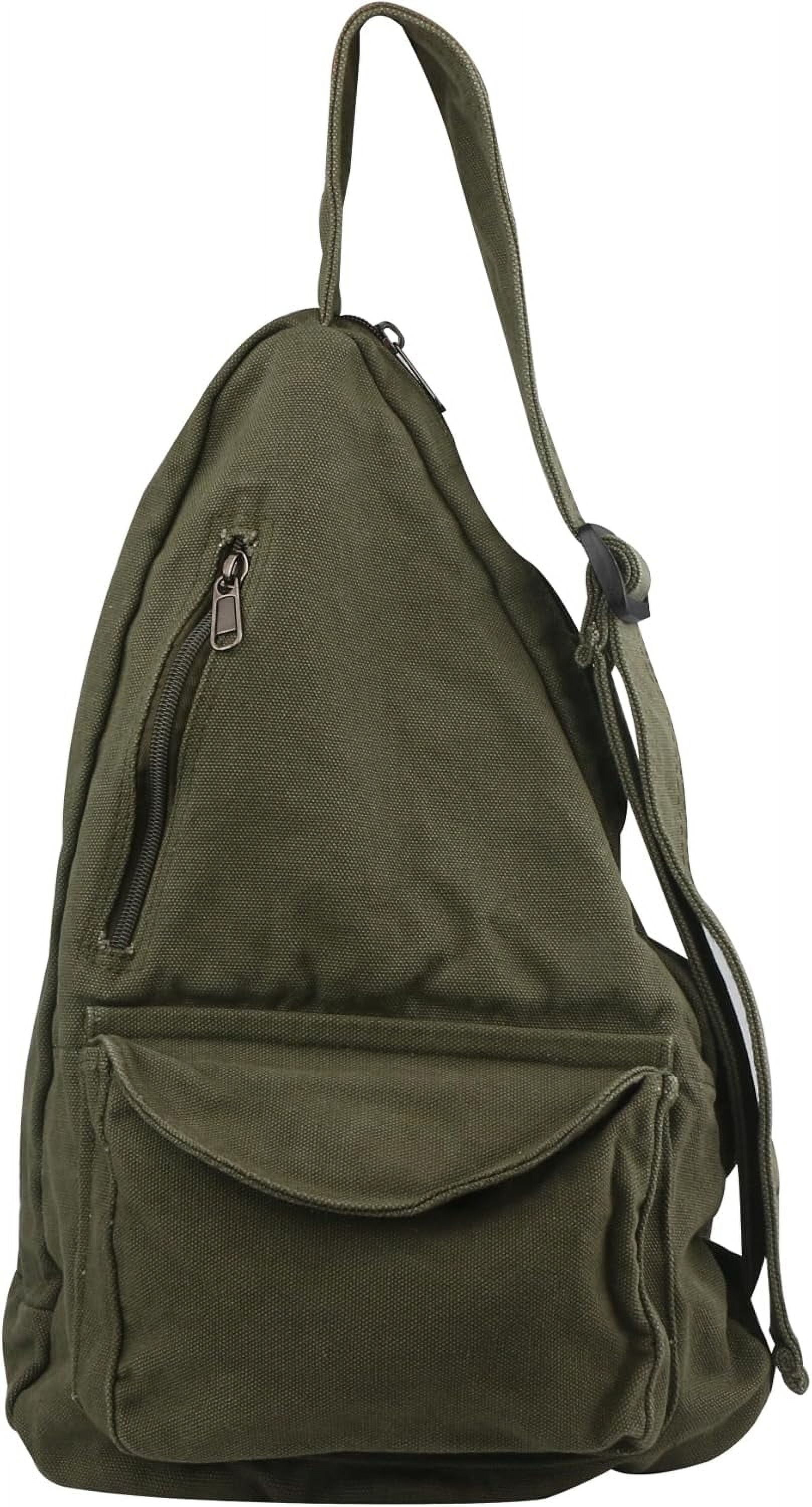 Canvas Sling Crossbody Bag for Women Men, Daypack Sling Bags Travel Casual Hiking Small Chest Shoulder Purse Bag Outdoor