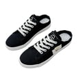thumbnail image 1 of Canvas Slip On Shoes Womens White Black Fashion Sneakers Loafers Shoes Black 40, 1 of 4