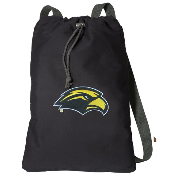 Canvas Southern Miss Eagles Backpack Natural Cotton USM Southern Miss Cinch Bag Lined and with Wide Straps