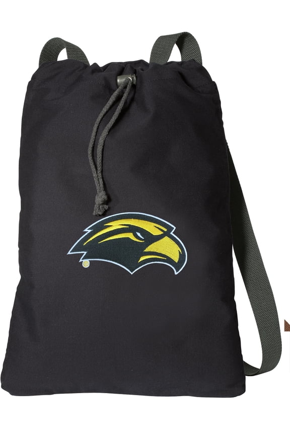 Canvas Southern Miss Eagles Backpack Natural Cotton USM Southern Miss Cinch Bag Lined and with Wide Straps