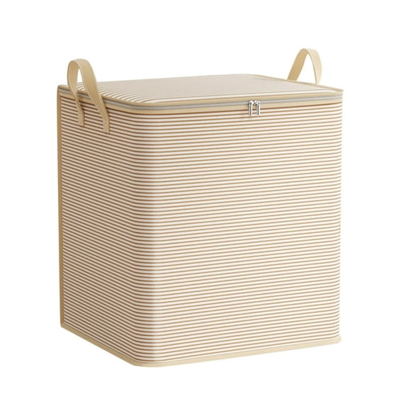 Canvas Storage Bags Organizer for Clothing –18x17x25 Inch Clothes Organizers for Sweaters,Clothing,Garment,Bedding,Quilt,Linens,Large Bag with Zip