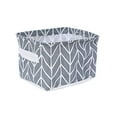thumbnail image 1 of Canvas Storage Bins, Gaqring Foldable Fabric Linen Organizer Basket, Wire-Framed Stable Compact Bin for Makeup Books Toys Home Decor, Gray, 1 of 1