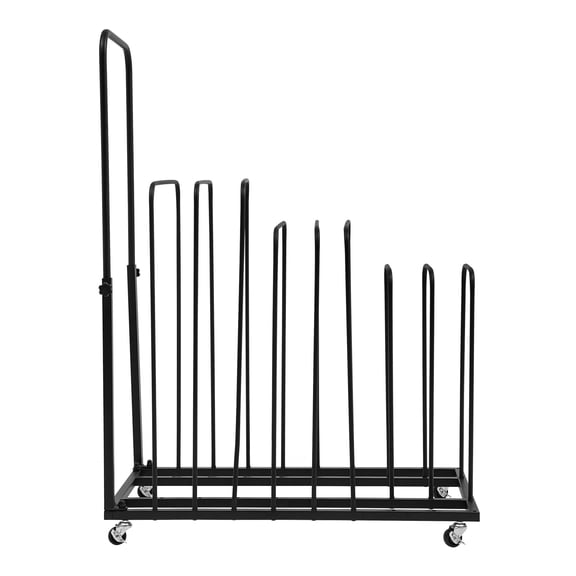 Canvas Storage Rack, Mobile Art Storage Rack with Locking Wheels, U-Tube Layout, Adjustable Drawing Board Trolley for Canvas and Sketch Storage