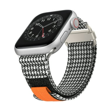 Canvas Stylish Watch Band for Apple Watch 41mm 40mm 38mm - Compatible with iWatch Series 9 8 7 6 5 4 3 2 1 SE, Adjustable Breathable Wristband Replacement Sport Band for Women Men, Plaid