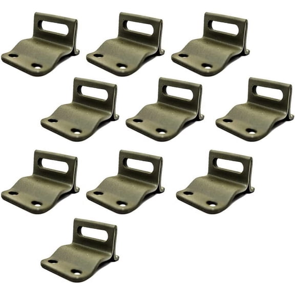 Canvas Tarp Tie Down Hook (A)- 10pack- GREEN, fits Military Humvee