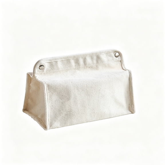 Canvas Tissue Box Cover Storage Bag for Living Room Bedroom Bathroom Car Office Decorative Organizer