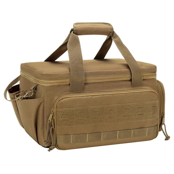 Canvas Tool Bag,Heavy-Duty Electrical Tool Bag,Wide Mouth Tool Organizer Bags with Adjustable Shoulder Strap and Handle,Muti-Purpose Storage Tool Pouch with Side Pockets for Plumber,Handyman,Khaki
