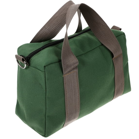 Canvas Tool Bag Outdoor Storage Wear-resistant Tote Green 12 Inches Organizer for Tools Box Pouch Zipper