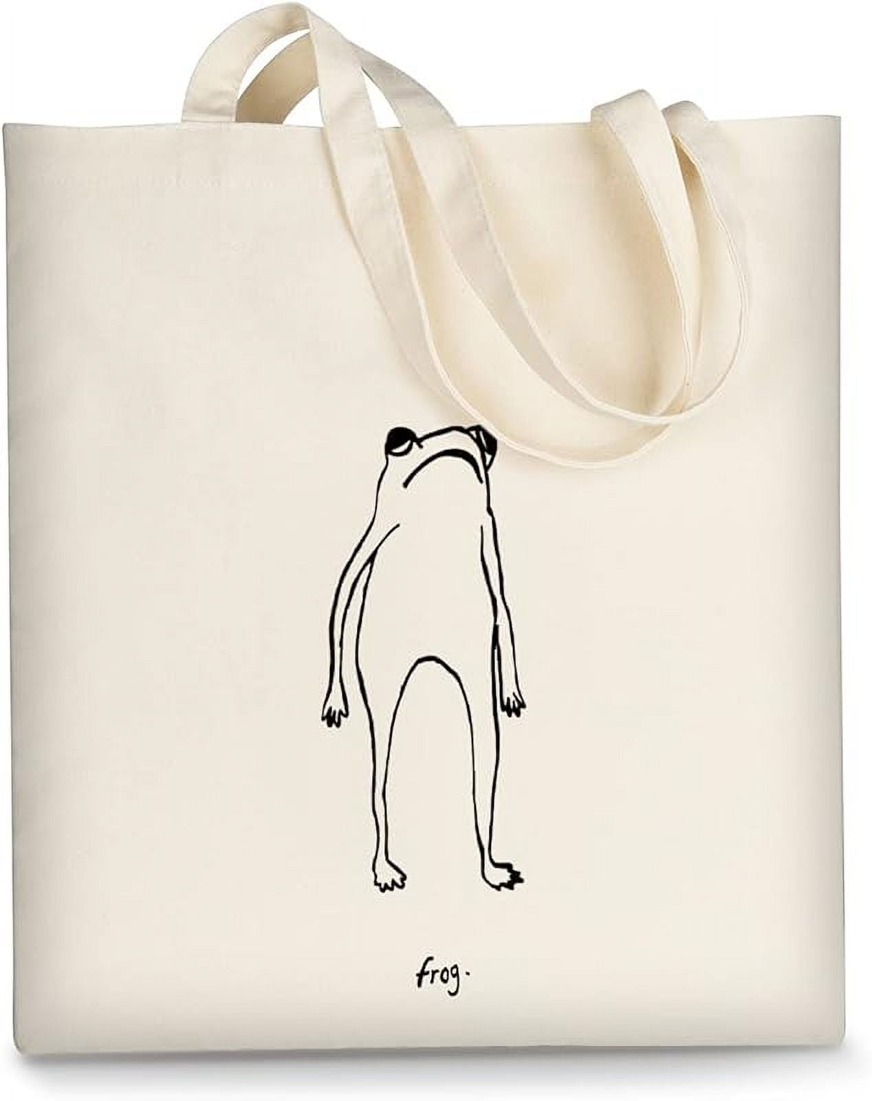 Aesthetic Canvas Tote Bag For Women - Cute Reusable Cotton Shopping Bag, Trendy Gift