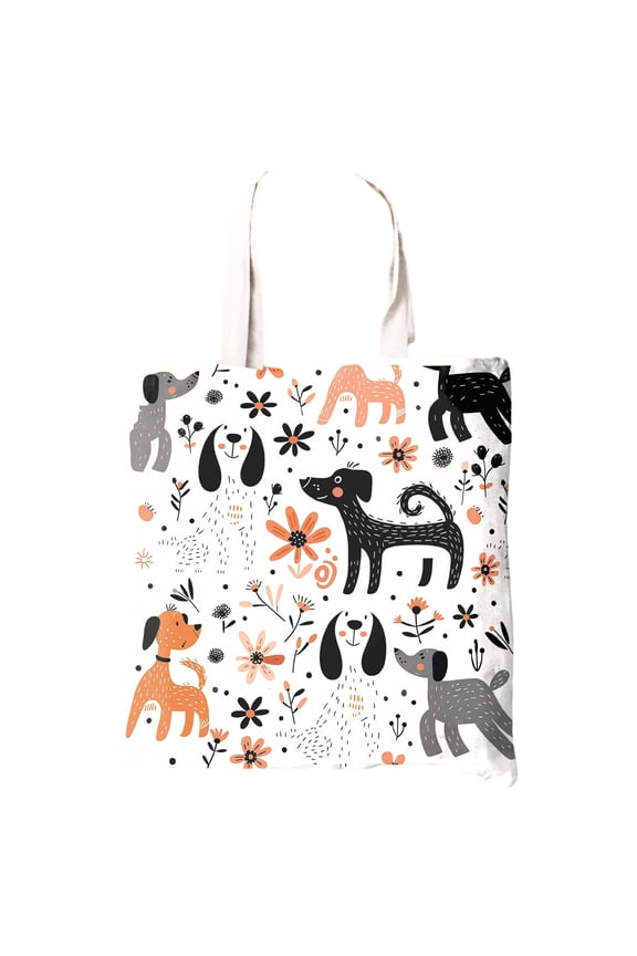 Canvas Tote Bag for Women, Cute Tote Bag with Zipper Pocket, Heavy Duty Reusable Shopping Bags for Grocery