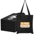 thumbnail image 1 of Canvas Tote Bag Bulk Blank Tote Bags for DIY, Canvas Bag for Office, Market, GiftDesigned by youself-black, 1 of 5