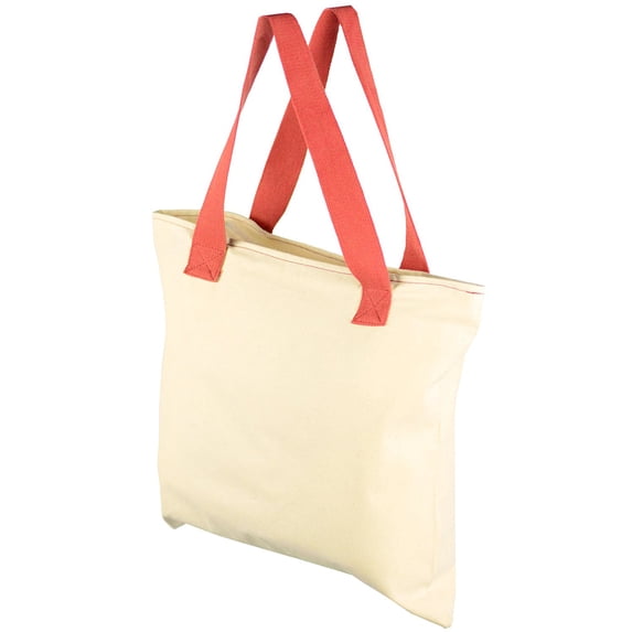 Canvas Tote Bag - CREATIVITY Bag KID Tested & Approved - Bulk Deal - Mato & Hash - 2PK Natural/Red CA2700