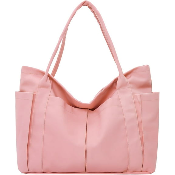 Canvas Tote Bag For Women With Pockets For Shopping Traveling Daily Commuting Beach Leisure And Fitness