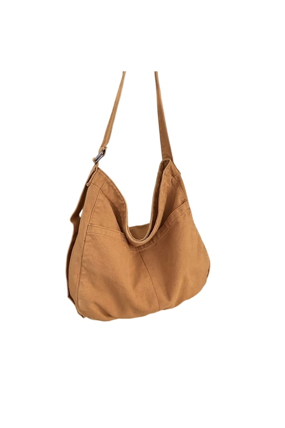 Canvas Tote Bag Hobo Unisex Crossbody Shoulder Bag Large Messenger Bag for Travel Work School