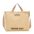 thumbnail image 1 of Canvas Tote Bag - Large Capacity 'INSIDE OUT' Print Shoulder Bag, Casual Japanese Style Handbag for Office, School & Daily Use, Adjustable Strap Messenger Bag, 1 of 6