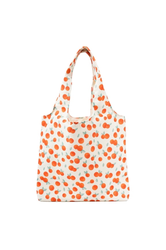 Canvas Tote Bag, Large Capacity Shoulder Bag with Inner Pockets, Foldable Shopping Bag Rainbow Polka Dot Canvas Tote Bag Large Capacity